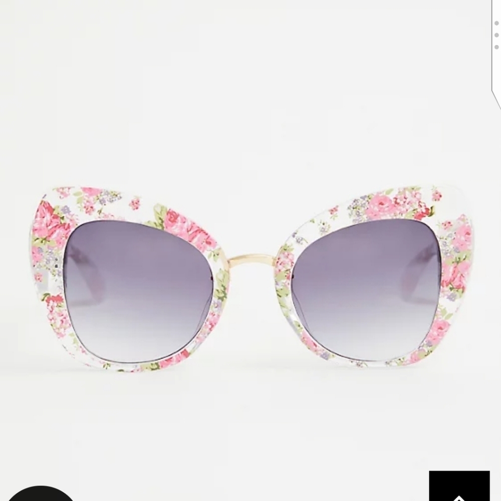 🆕CLEAR FLORAL CAT EYE SUNGLASSES